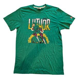 Homage Lex Luthor DC Comics Super Villains Graphic T-Shirt Green Heather Medium